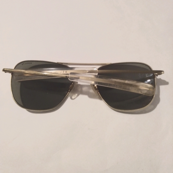 VINTAGE RANDOLPH ENG 58-20 5 1/2  CRYSTAL ORIGINAL PILOT AVIATOR SUNGLASSES - Picture 5 of 16